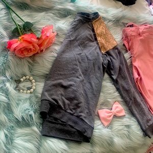 NWOT Sparkled Shoulder Shirt